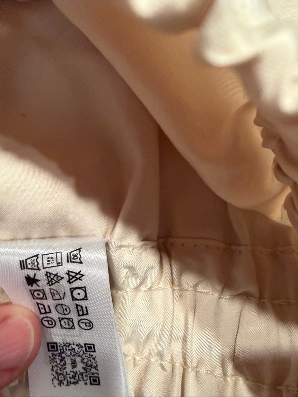 Zara Beige Satin-Look Pants - Picture 8 of 14